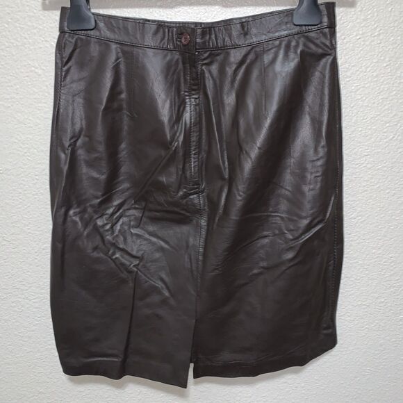 Contrasts Women’s Leather Skirt Size 13 Brown - Picture 1 of 5